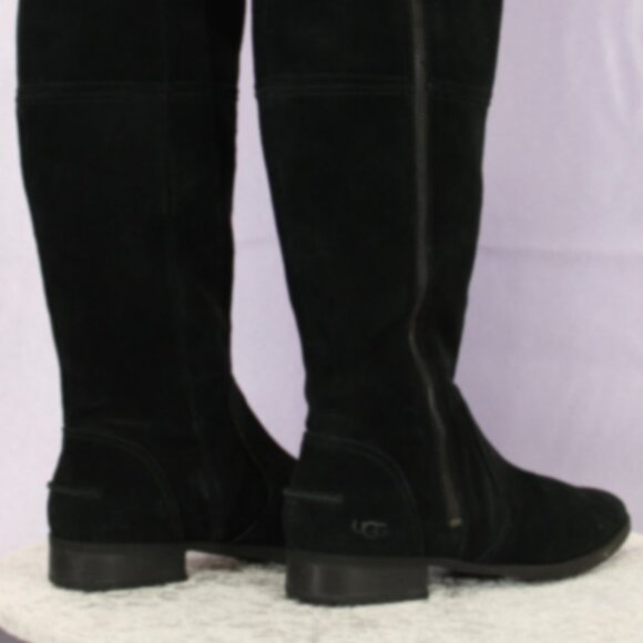 Step out in timeless comfort and style with these UGG black suede knee-high boot - Picture 5 of 7
